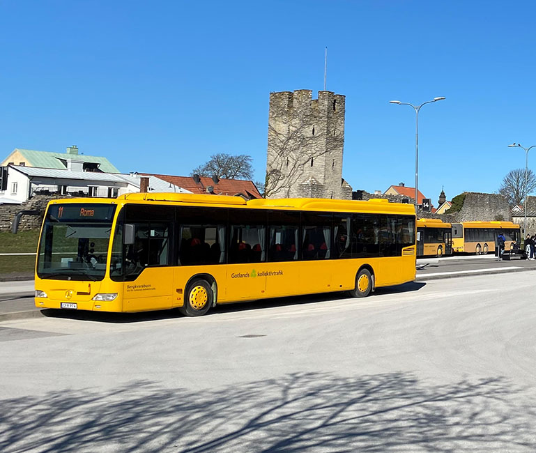 Bivab kör Gotlands kollektivtrafik från juni 2023.Foto: Peter Daun, Region Gotland